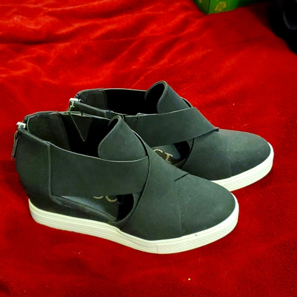 Ccocci Black Wedge Sneakers